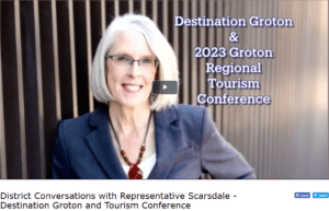 Woman at the 2023 Groton Tourism Conference.